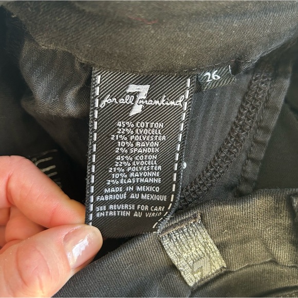 7 For All Mankind Fringe Skinny Jeans in Black - Picture 11 of 11